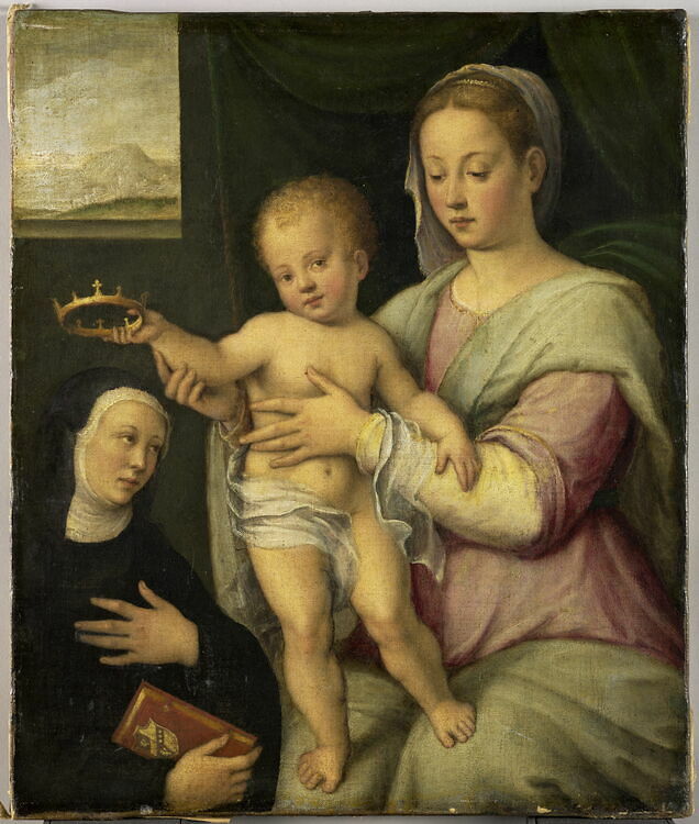 Virgin and Child with Saint